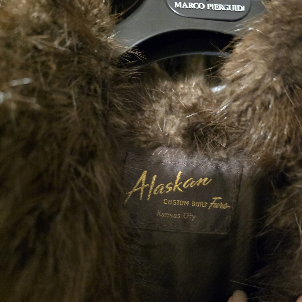 Men's Brown Fur Coat - Picture 9 of 9